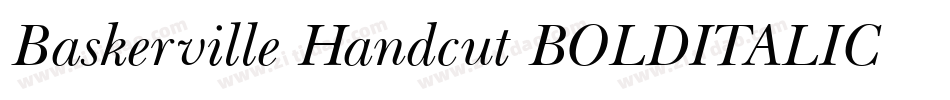 Baskerville Handcut BOLDITALIC字体转换